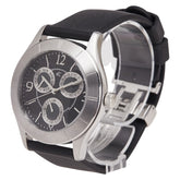 ヨンドシー 腕時計 クオーツ ブラック文字盤 ステンレススチール ラバー メンズ 4℃ 【中古】